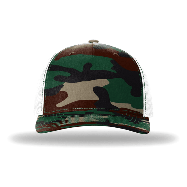 Green Camo/ White