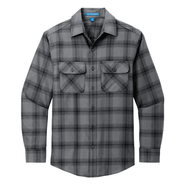 Grey/ Black Open Plaid