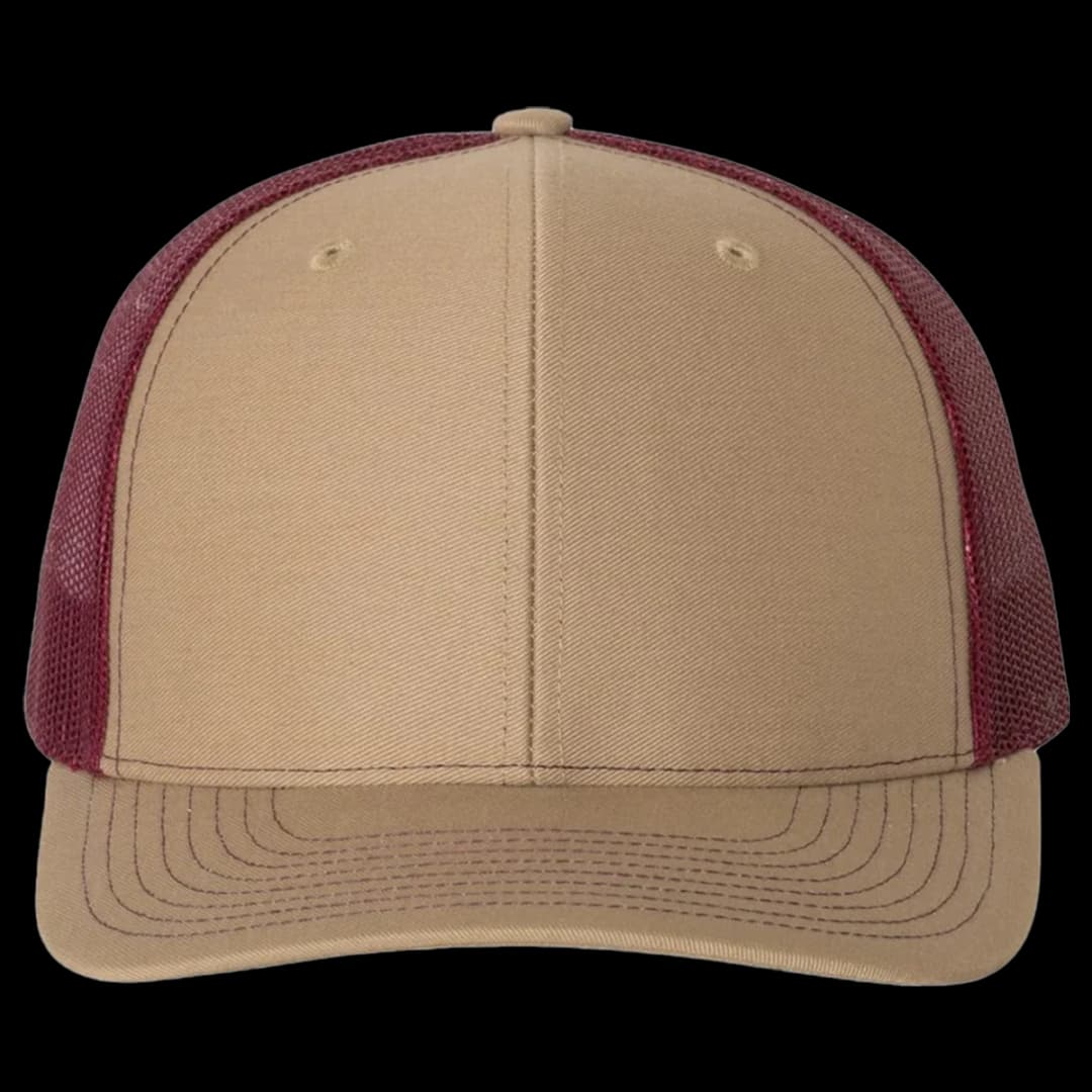 Khaki / Burgundy
